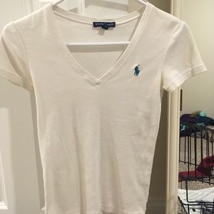 White Ralph Lauren V-Neck